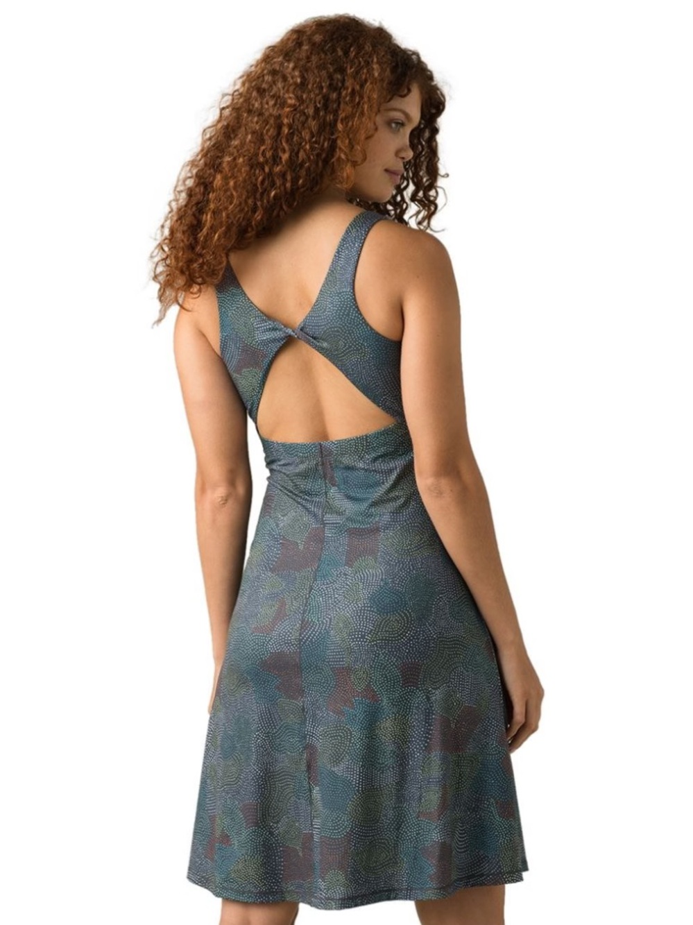 NWTPrAna Skypath deep pine dotty Dress size L NEW